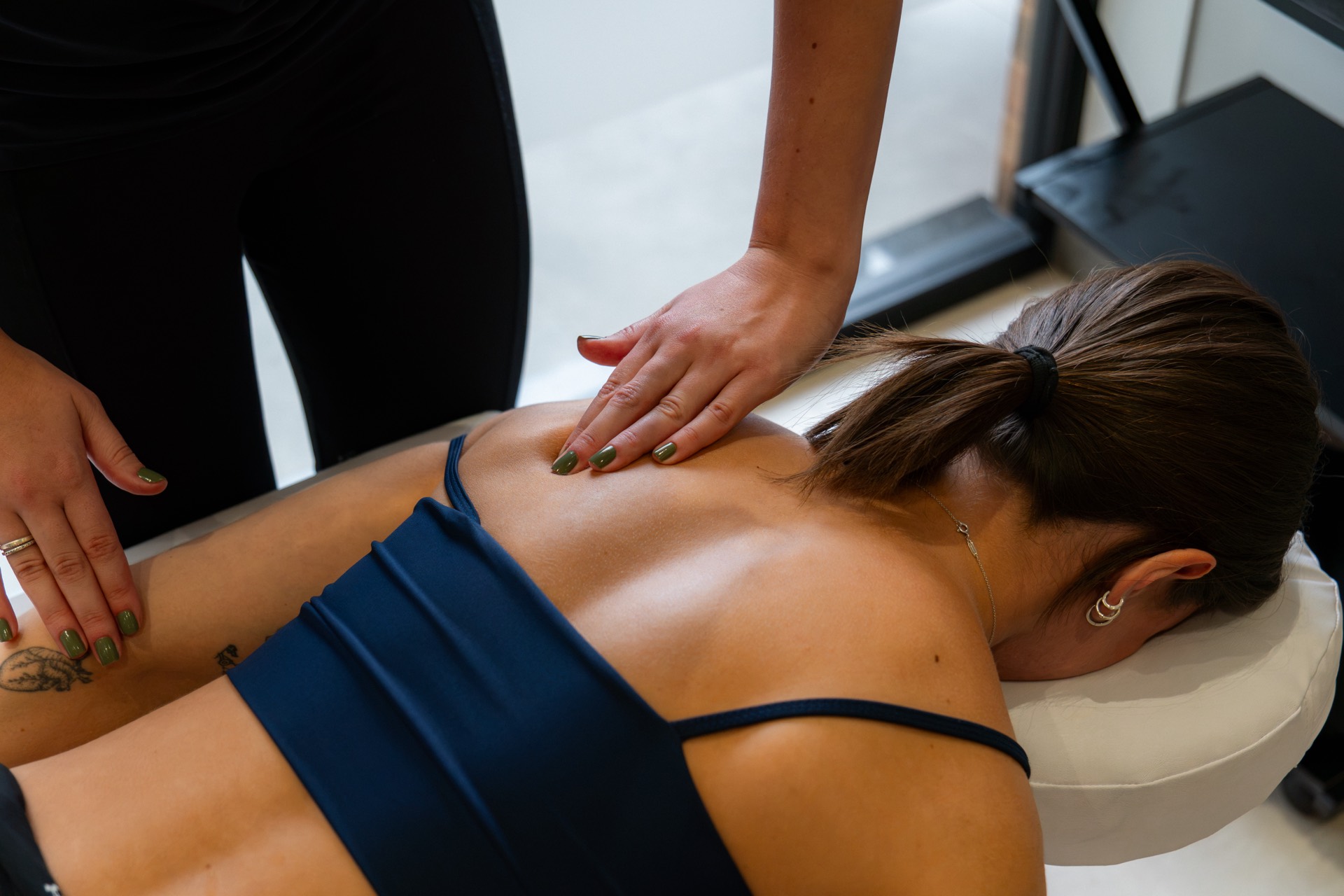 Sessão de massagem terapêutica